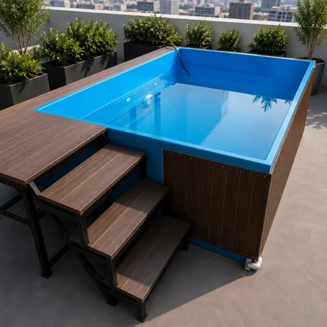 Aquatic Therapy Rectangular Step Well